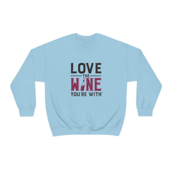 WE KNOW JACK! With Love the Wine You're With on front; Unisex Heavy Blend™ Crewneck Sweatshirt - Image 37