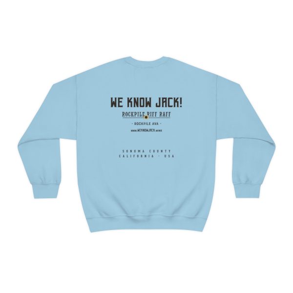 WE KNOW JACK! With Love the Wine You're With on front; Unisex Heavy Blend™ Crewneck Sweatshirt - Image 38