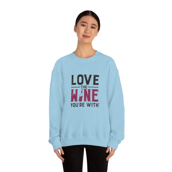 WE KNOW JACK! With Love the Wine You're With on front; Unisex Heavy Blend™ Crewneck Sweatshirt - Image 39