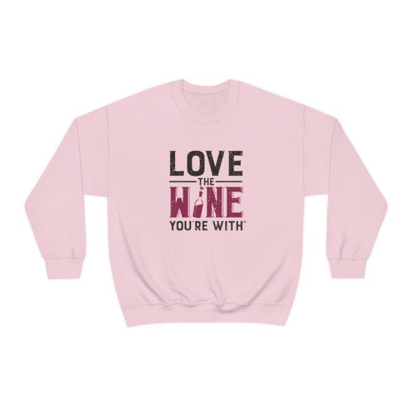 WE KNOW JACK! With Love the Wine You're With on front; Unisex Heavy Blend™ Crewneck Sweatshirt - Image 46