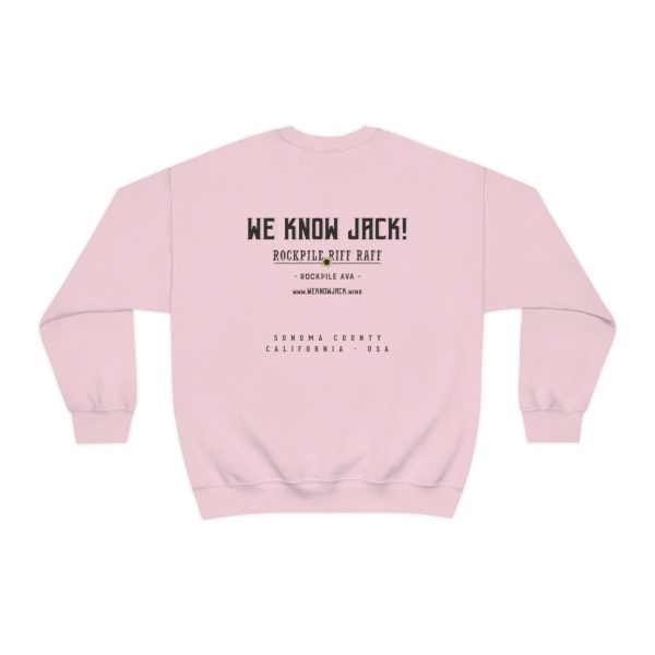 WE KNOW JACK! With Love the Wine You're With on front; Unisex Heavy Blend™ Crewneck Sweatshirt - Image 47