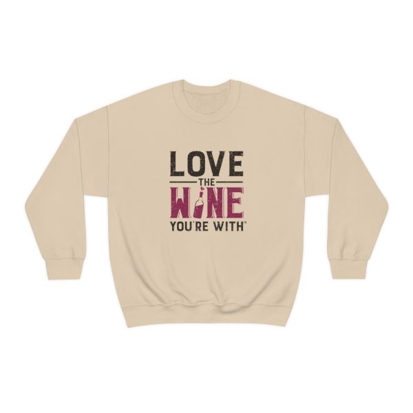 WE KNOW JACK! With Love the Wine You're With on front; Unisex Heavy Blend™ Crewneck Sweatshirt - Image 19