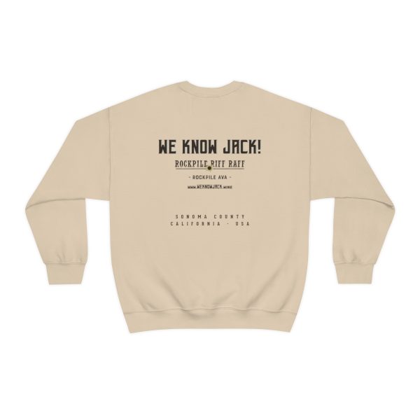 WE KNOW JACK! With Love the Wine You're With on front; Unisex Heavy Blend™ Crewneck Sweatshirt - Image 20