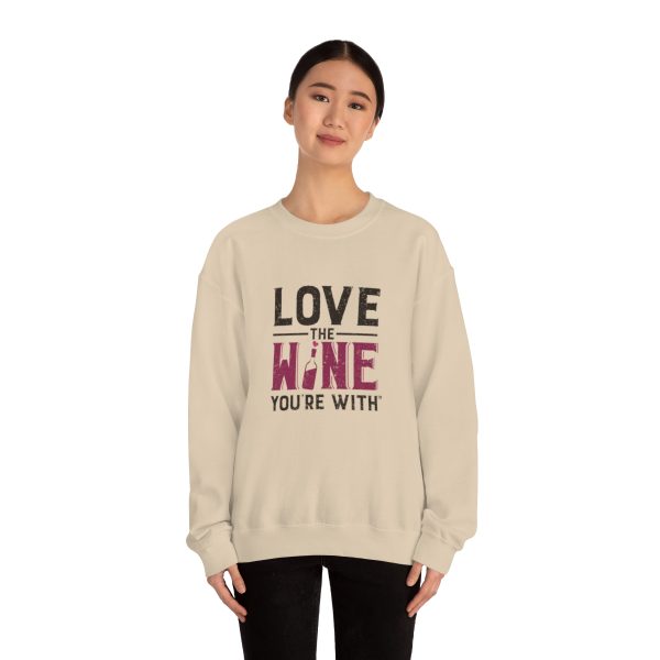 WE KNOW JACK! With Love the Wine You're With on front; Unisex Heavy Blend™ Crewneck Sweatshirt - Image 21