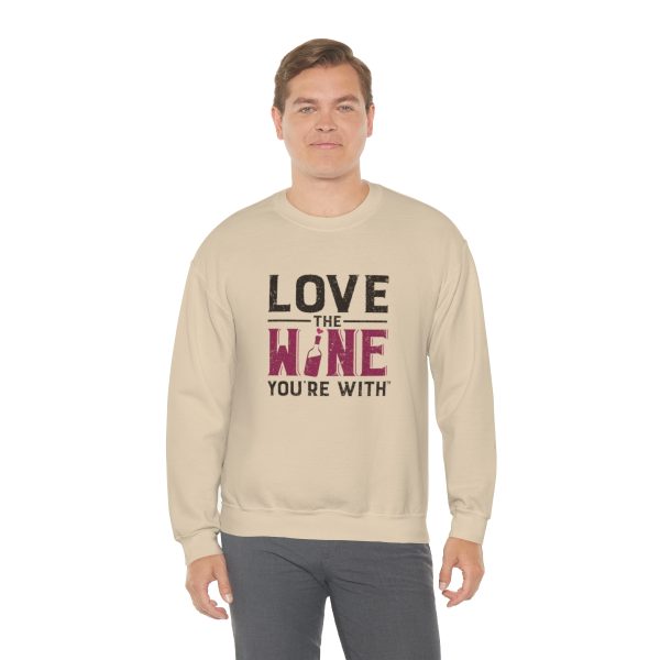 WE KNOW JACK! With Love the Wine You're With on front; Unisex Heavy Blend™ Crewneck Sweatshirt - Image 23