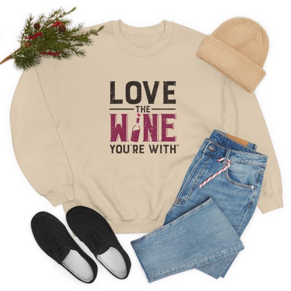 WE KNOW JACK! With Love the Wine You're With on front; Unisex Heavy Blend™ Crewneck Sweatshirt - Image 26