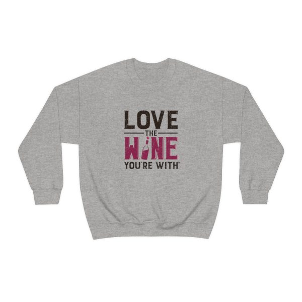 WE KNOW JACK! With Love the Wine You're With on front; Unisex Heavy Blend™ Crewneck Sweatshirt - Image 28