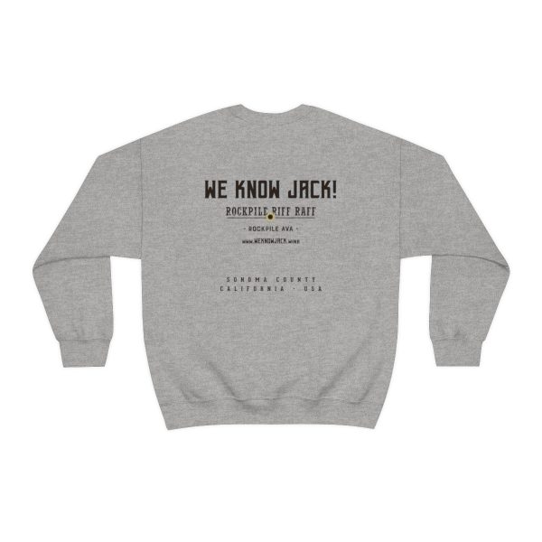 WE KNOW JACK! With Love the Wine You're With on front; Unisex Heavy Blend™ Crewneck Sweatshirt - Image 29