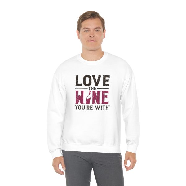 WE KNOW JACK! With Love the Wine You're With on front; Unisex Heavy Blend™ Crewneck Sweatshirt - Image 14