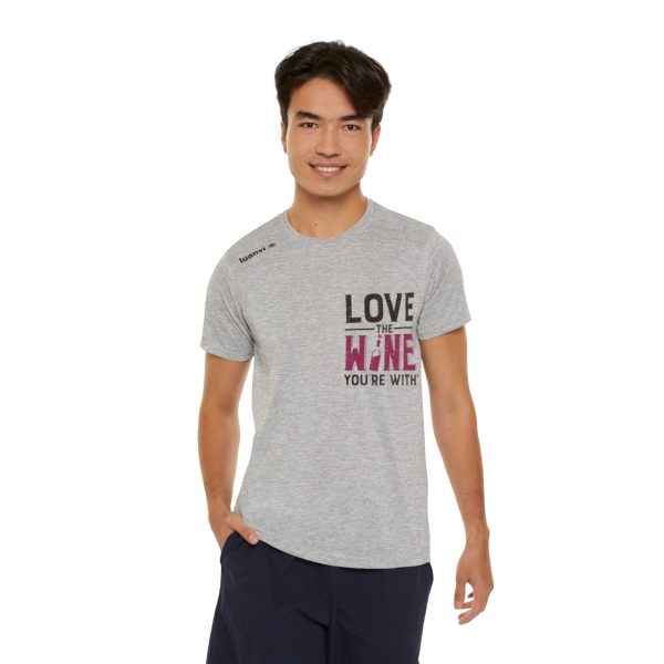 Love the Wine You're with front only design; Men's Sports T-shirt