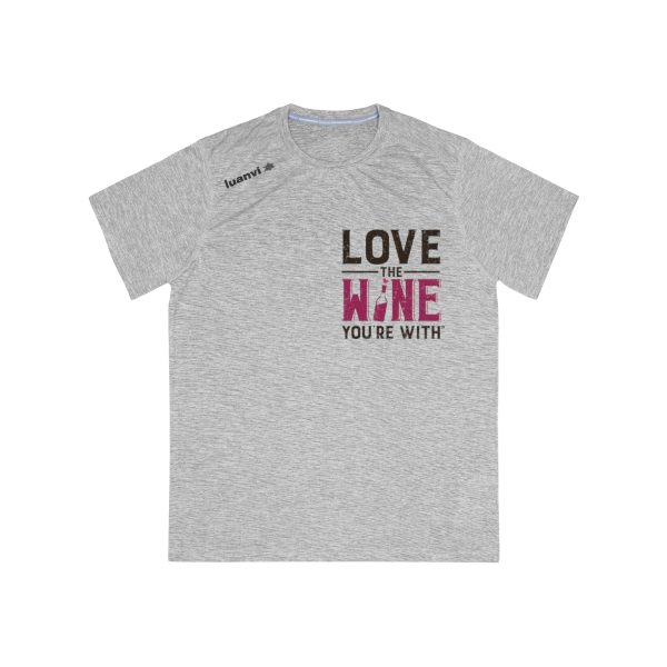 Love the Wine You're with front only design; Men's Sports T-shirt - Image 2