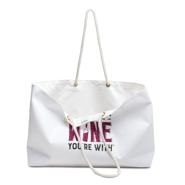 Weekender Bag FRONT: LOVE THE WINE YOU'RE WITH; BACK: SONOMA CO USA - Image 3