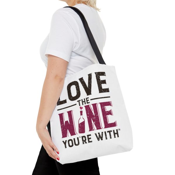 Tote Bag FRONT: LOVE THE WINE YOU'RE; FRONT: WKJ! - Image 4