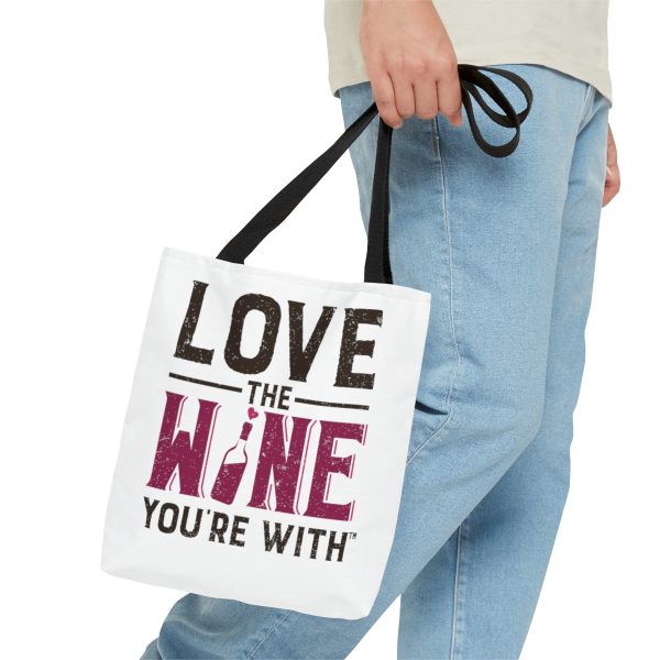 Tote Bag FRONT: LOVE THE WINE YOU'RE; FRONT: WKJ! - Image 8