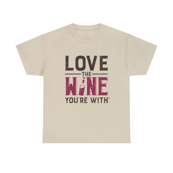 WE KNOW JACK! with LOVE THE WINE YOU'RE WITH; Unisex Heavy Cotton Tee; SKU 002 - Image 2