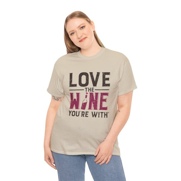 WE KNOW JACK! with LOVE THE WINE YOU'RE WITH; Unisex Heavy Cotton Tee; SKU 002 - Image 5