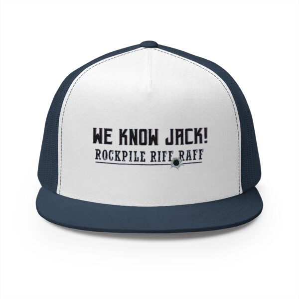We Know Jack! Embroidered 5 Panel Trucker Cap - Fun Summer Hat for Festivals & Outdoor Events