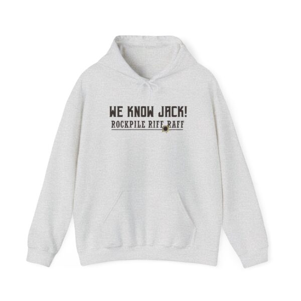 Unisex Heavy Blend Hoodie - 'We Know Jack!' Rockpile Riff Raff Design