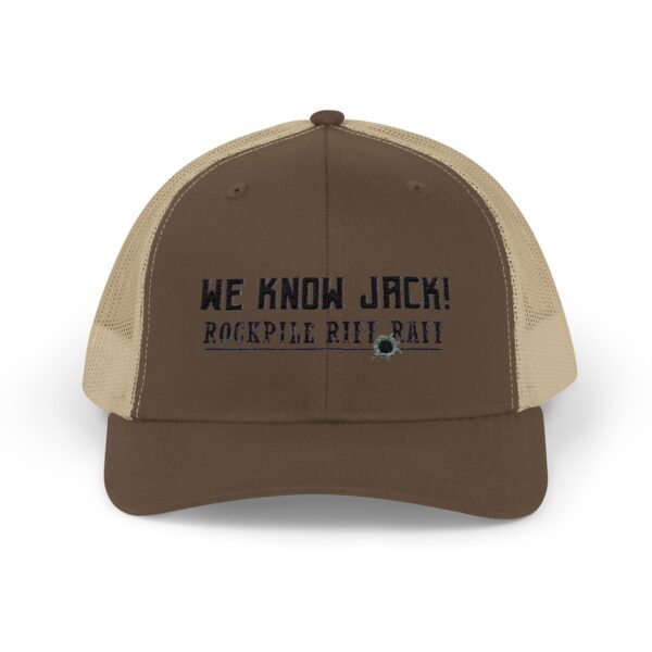 We Know Jack Snapback Trucker Cap - Rockpile Rife Riff Style